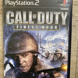 Call Of Duty Finest Hours PS2 Playstation 2 BLACK LABEL