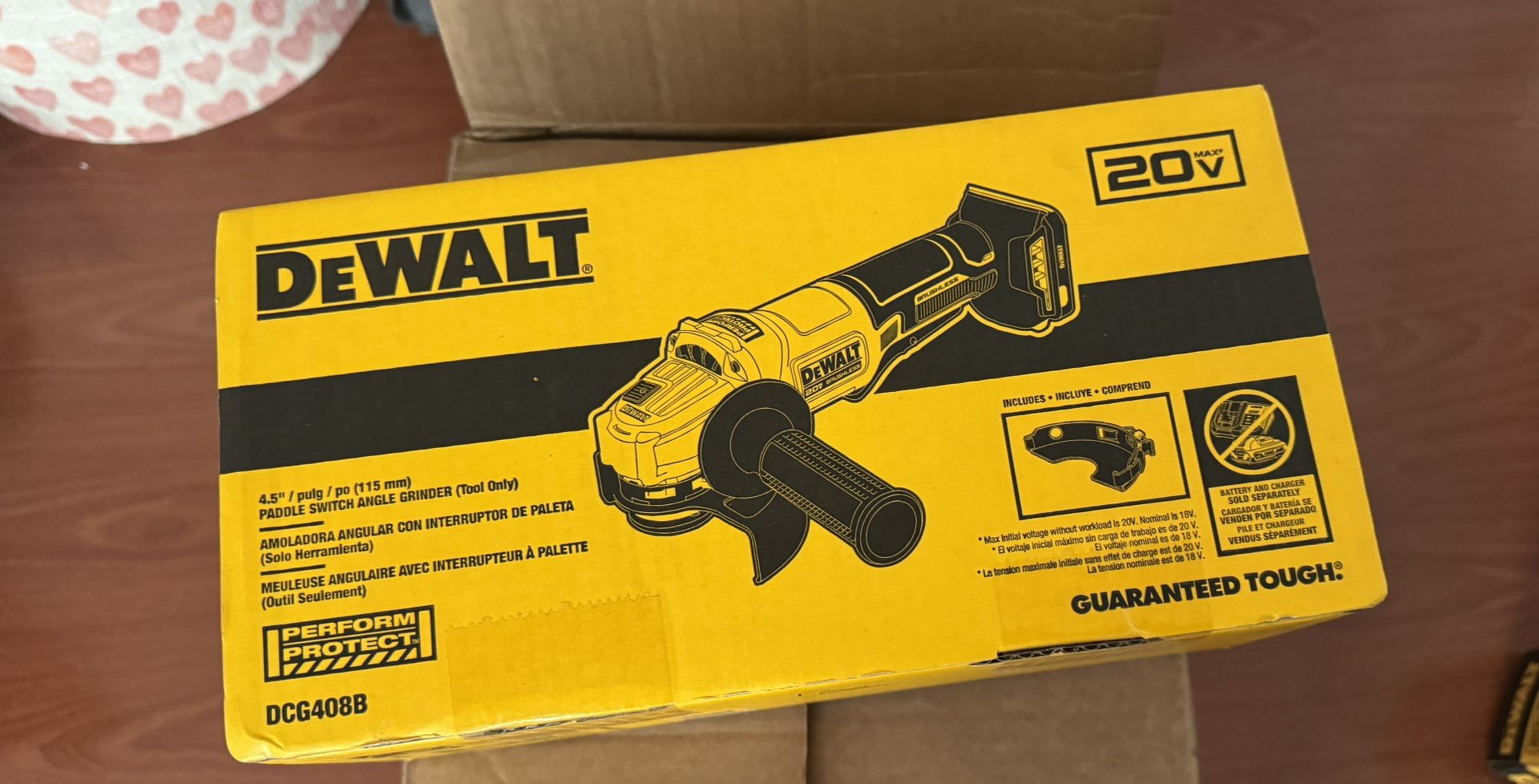 DEWALT 20V MAX Cordless Brushless 4-1/2 in. Angle Grinder with Paddle Switch (Tool Only) - Model # DCG408B