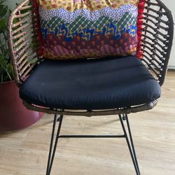 Rattan Woven Wicker Boho Modern Accent 