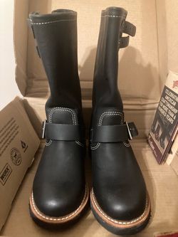Red Wing 4301 Indian Motorcycle Conelly Soft Toe Black Leather Boots