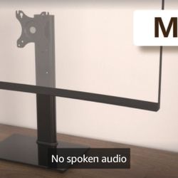 Single Monitor Stand VESA Mount for 13-32 Inch Screens, Free-Standing Monitor Riser with Swivel Tilt Rotation Height Adjustable, Universal Desk 