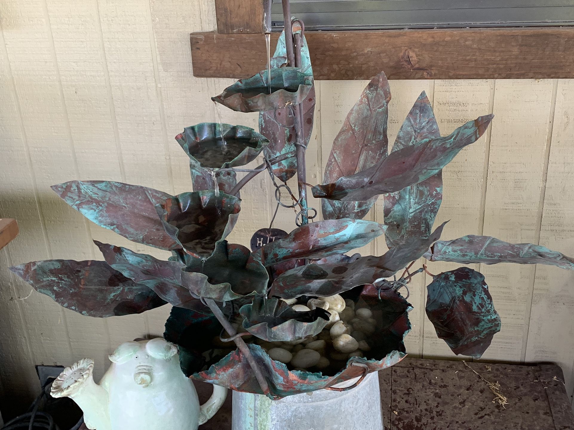 Vintage Copper fountain With Patina