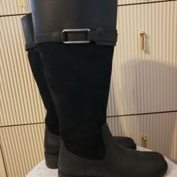 Clarks Maye Carly Leather & Suede Boots-Sz 9M