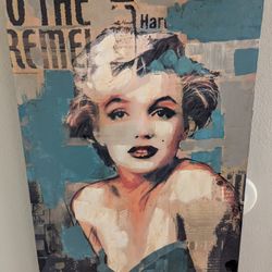 Pop Art Print Canvas - "Marilyn Monroe" - 23.5 x 35"