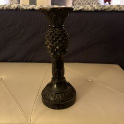 Black Wood Candlestick