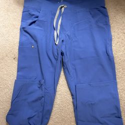 Figs Large Size Blue Scrub Pants
