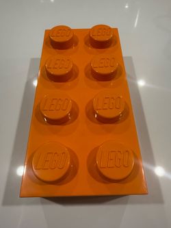 LEGO Storage Brick 8 Orange Stackable Storage Box by Room Copenhagen Never Used