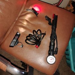 Bike Pump and Lock with Two keys Plus Bike Lights 