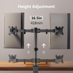 Dual Monitor Stand, Heavy Duty Adjustable Monitor Desk Mount for 2 Screens up to 32 Inches
