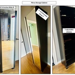 Full Length Mirror Storage Cabinet