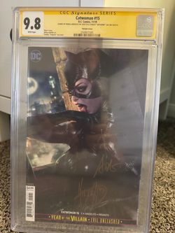 CGC SS 9.8  Catwoman #15 Signed by Stanley Artgerm Lau & Mirka Andolfo , Stanley Artgerm Lau Variant Cover