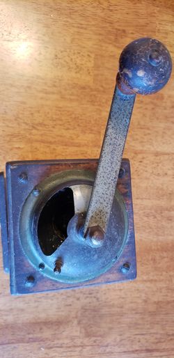 Old antique Wood pepper mill box