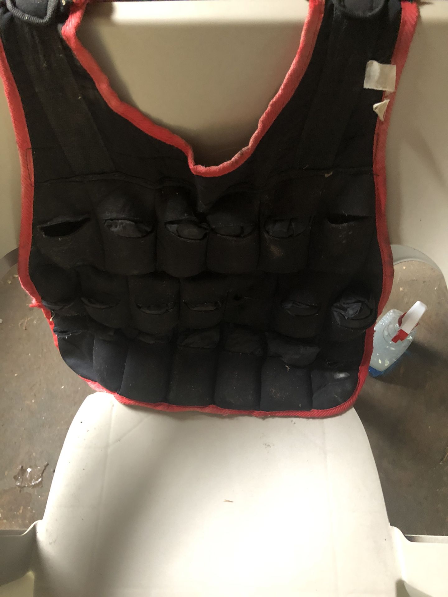 Weighted vest $25, 35lb dumbbell $25