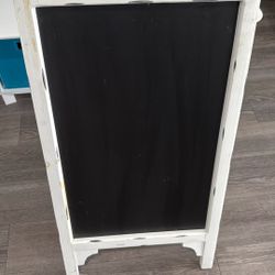 White Wood Chalkboard Easel