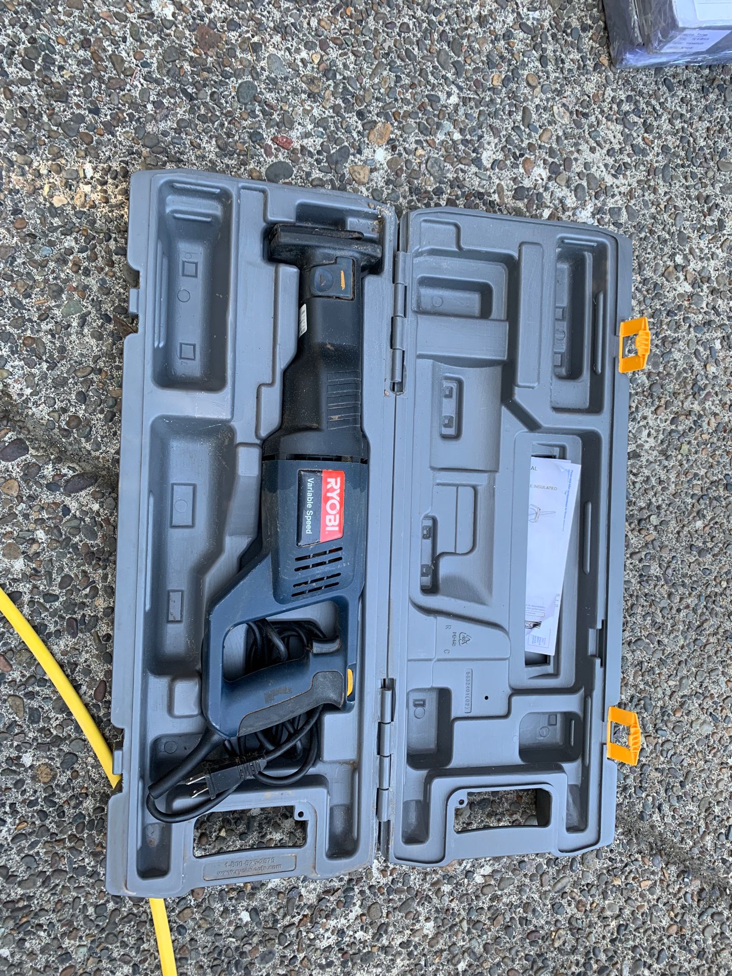 Ryobi variable speed saw battery and case $30