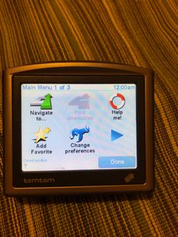 TomTom ONE Car GPS USA/Canada Maps SD CARD SLOT+ Internal Memory has a screen protector