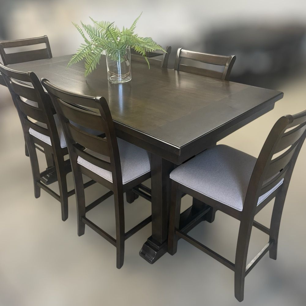 LIKE NEW Adams 7PC  Counter-Height Dining Table Set 🚛DELIVERY AVAILABLE