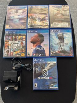 PS4 Game Collection Bundle with Controller Charger