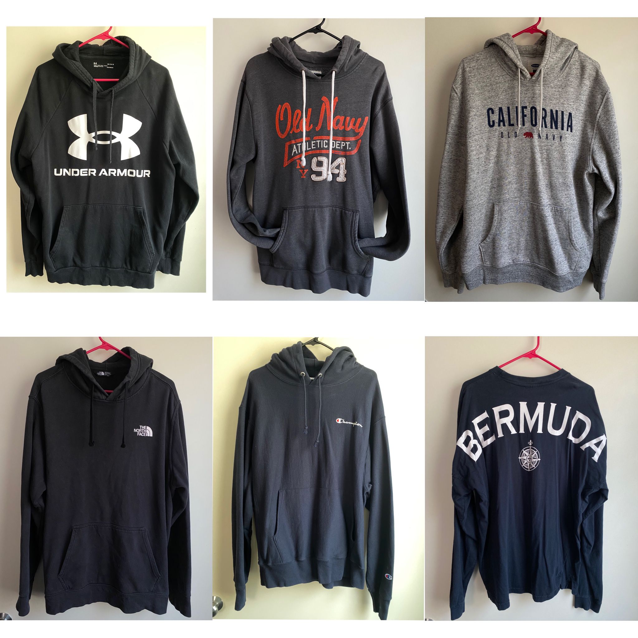 MENS CLOTHES - Nike Old Navy Carhartt Under Armour dress shirts hoodie north face