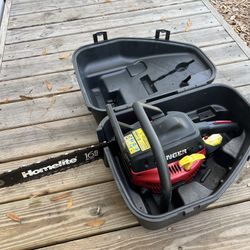 Homelite chainsaw 33cc 16” blade with case (needs work)  