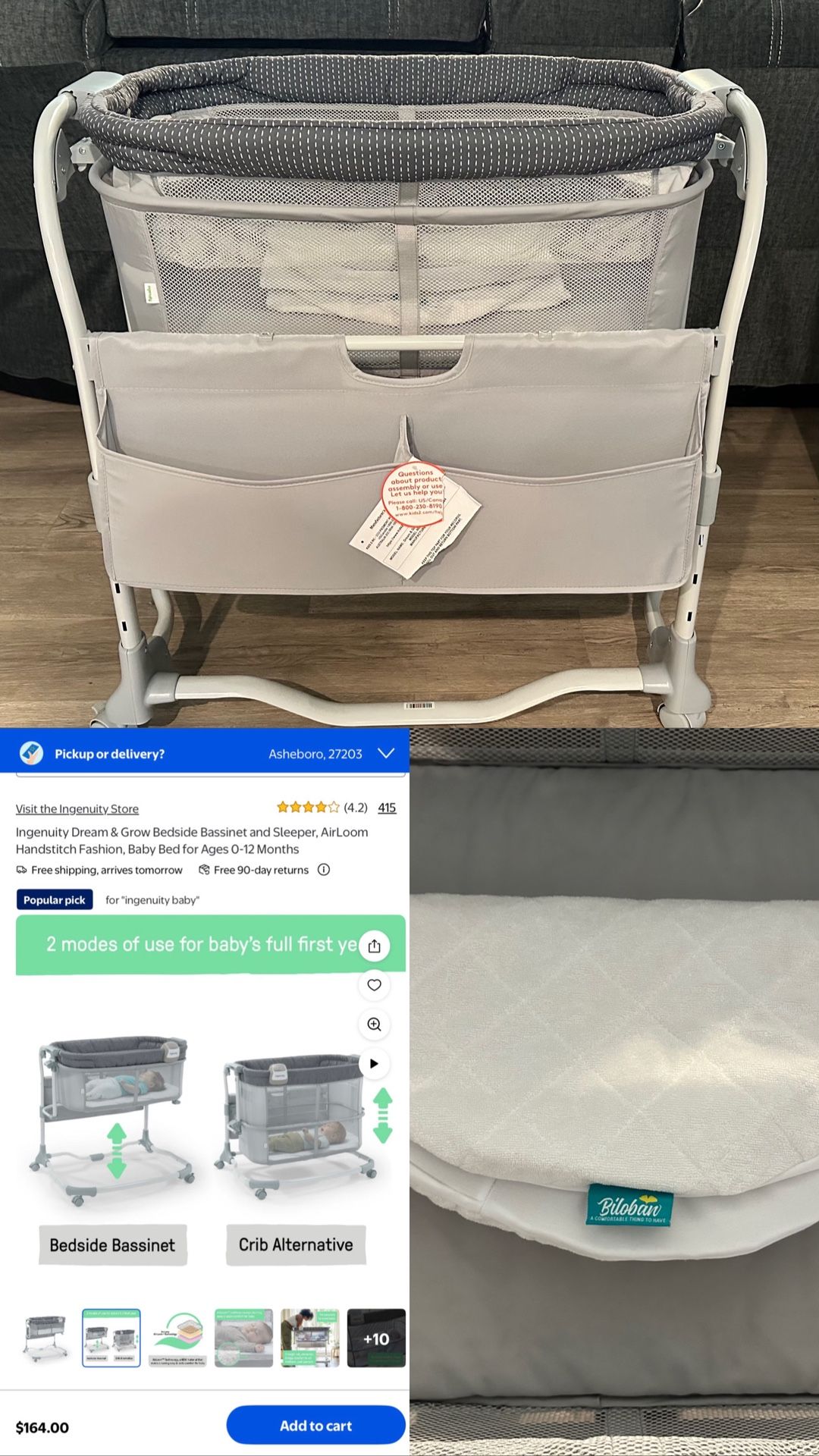 Ingenuity Dream & Grow Bedside Bassinet