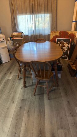 Dining room table and chairs