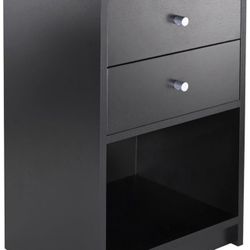 Winsome Ava 2 - Drawer Accent Table, Nightstand, Black