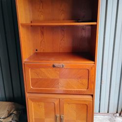Teak Danish Cabinet with Dropdown Front