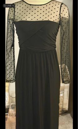 This evening gown is an Eliza J Black Jersey Maxi Dress.