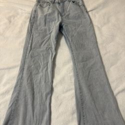 SHEIN light blue flare jeans