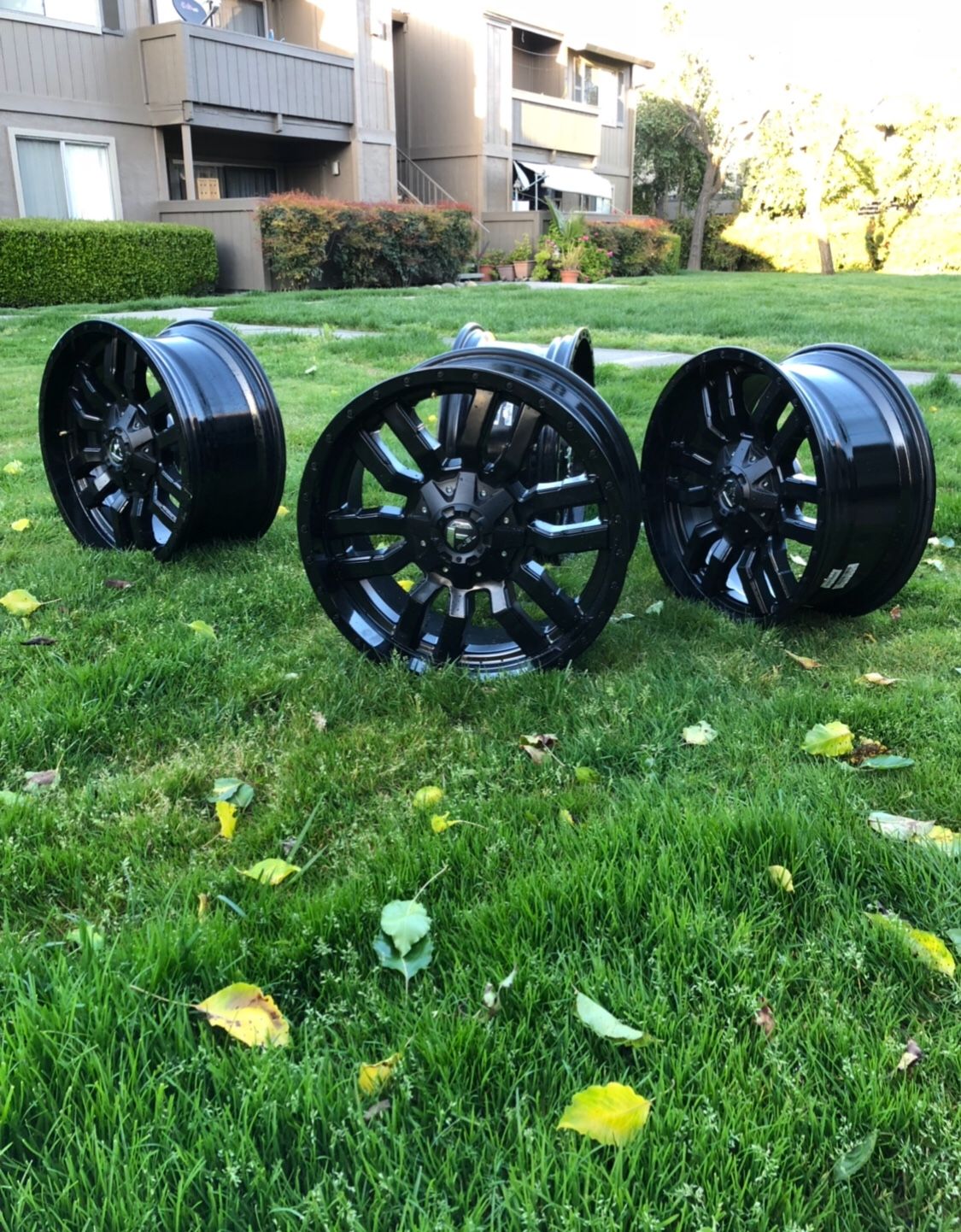 (4) Fuel Sledge Wheels - Matte Black - 20x9 (6 Lug)