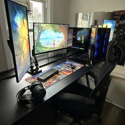 CUSTOM Gaming PC RTX 3080 + Ryzen 9 + 64GB RAM + 2TB SSD + Dual 240Hz Monitors + Full Setup