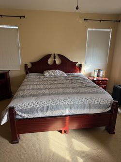 King Size Cherry Wood Bed Frame