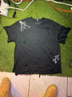 1of1 thunder strike t shirt, cropped oversize