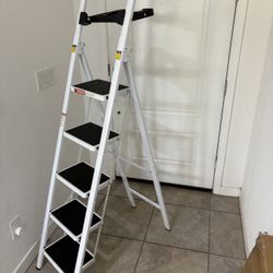 5-step Ladder With Tools Tray New 