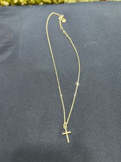 Silver Swarovski cross necklace