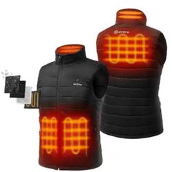 Men's X Large Heated Vest Certified Blue Sign Black 7.2-Volt Lithium-Ion Lightweight with (1) 5.2 Ah Battery and Charger