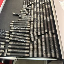 Hi  have all  this plumber items 106  Piece, 3/4"/1/2 Pipe, Black probably more sizes Finished Steel Pipe Nipple   We asking only $200 one pics cost l