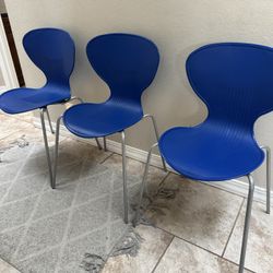 Blue Chairs (Set Of 3) 