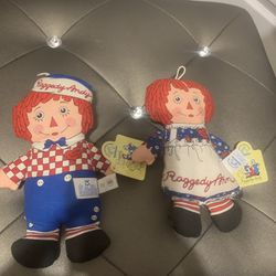 Raggedy Ann & Andy Vintage Stuffed Dolls