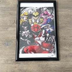 Framed Power Rangers Poster