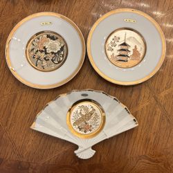 24K Gold Trim Japanese Decor