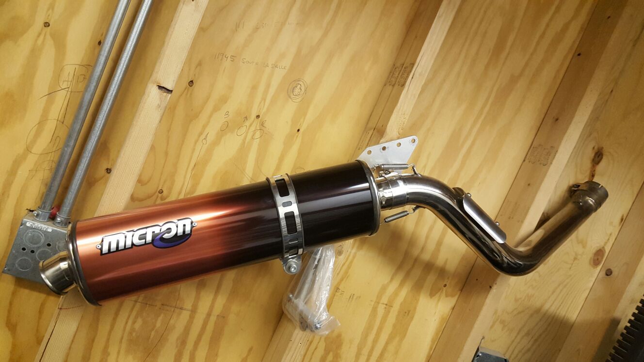 Micron High Mount Slip on Exhaust 02/03 Yamaha R1