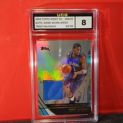2004 Tracy McGrady HOF Topps Je- Game Worn Jersey  MAGIC UCG 8 NM-MT
