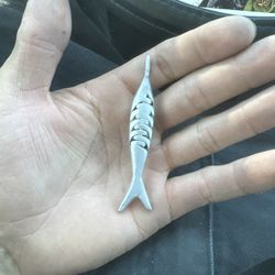 Fish Bone Necklace Pendant 