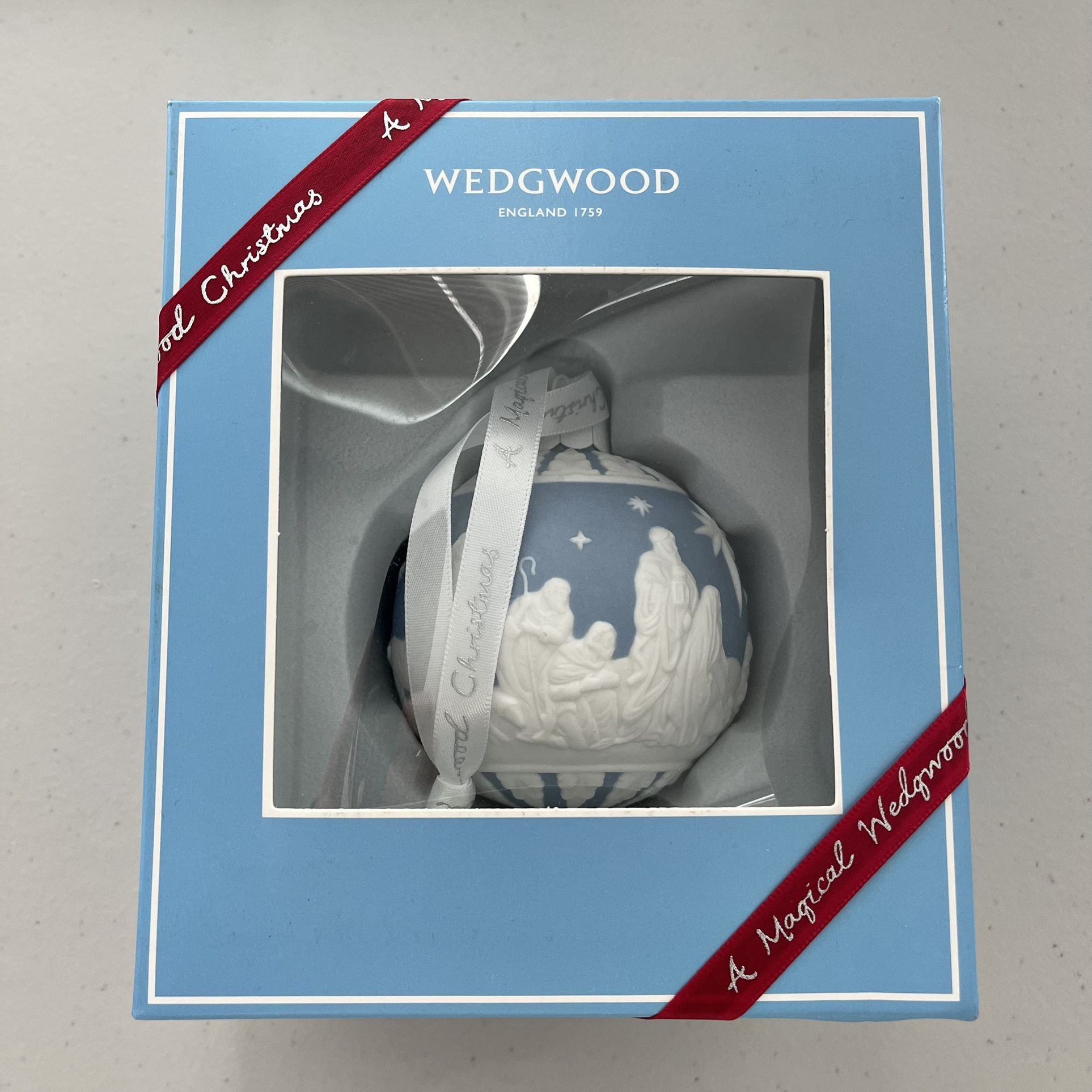 Wedgwood Christmas ornament ball