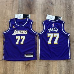 Authentic BRAND NEW toddler Kids Lakers 2025-26 Statement Jersey Luka Doncic Authentic