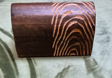 Hand Carved Design Wooden Box