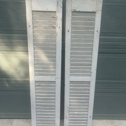 Pair Of Chippy Vintage Shutters