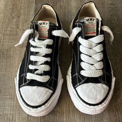 Maison MIHARA YASUHIRO MMY Black Canvas Shoes Peterson23 low-top sneakers